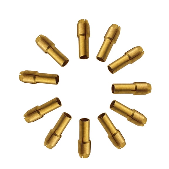 LOLIPPYY 11Pc Full Copper Brass Collet Set with Multiple Sizes for Rotary Tool Use Golden Color