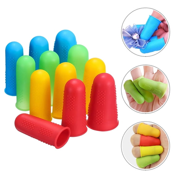 LOLIPPYY 1 Set Anti-scald Silicone Finger Covers Assorted Color For Adults Finger Safety