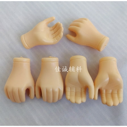 LOLIPPYY 12 Pairs Tiny Doll Hands For Doll Making - Tiny Plastic Hands Replacements Diy Puppet Crafting Parts Miniature Dollhouse Accessories