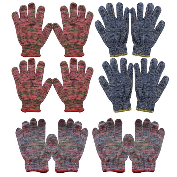 LOLIPPYY 12 Pairs of Protective Garden Weeding Gloves Nylon Assorted Color for Women Landscaping