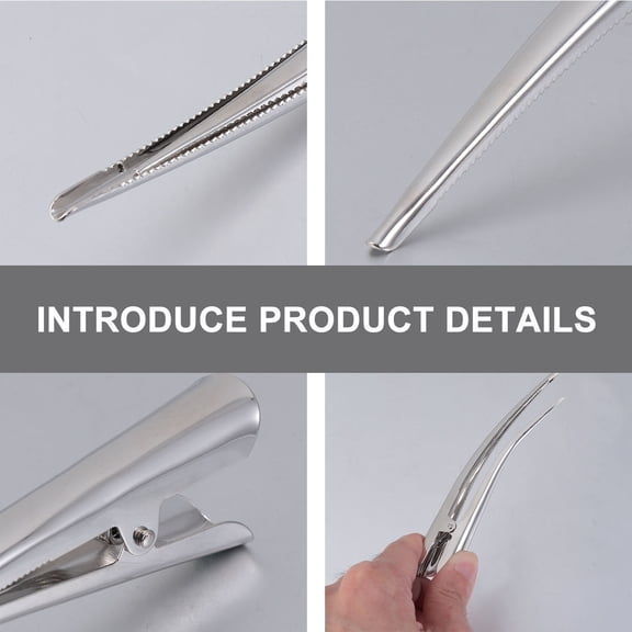 LOLIPPYY 12 Pcs Metal Hair Curl Clip Duckbill Clip for Women in Silver for Crafts and DIY