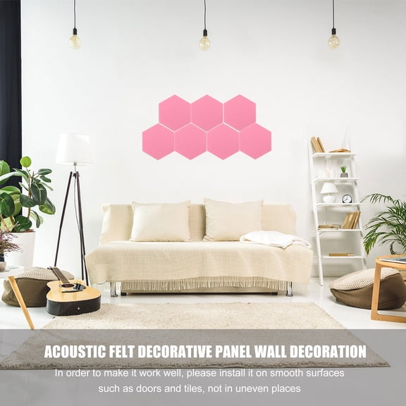 LOLIPPYY 12 Pcs Notice Board with Adhesive Felt Hexagon for Kids Room Decor