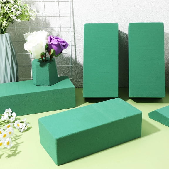 LOLIPPYY 12-Piece Wet Floral Block Set Green Phenolic Resin Accessories for Professional Florists Flower Arranging