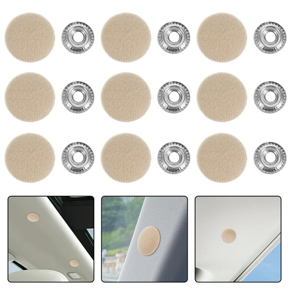 LOLIPPYY 12-Piece Roof Headliner Repair Kit Beige Plastic and Metal for Car Interior Restoration