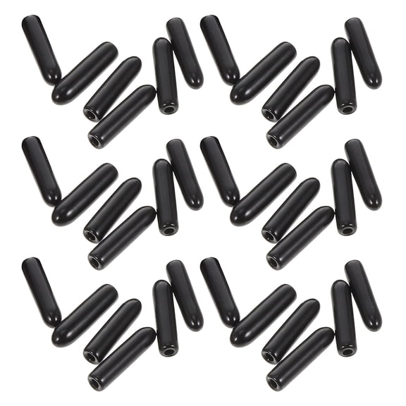 LOLIPPYY 1200-Piece Black Screw Bolt End Caps with Flexible PVC Covers for Hardware Fasteners and Durability
