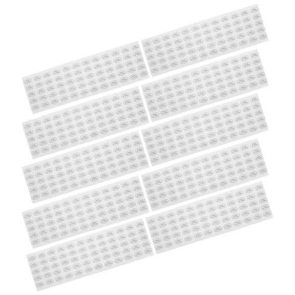 LOLIPPYY 1200Pcs Self Adhesive Kitchen Labels White Oval PVC Waterproof Oil Resistant Stickers