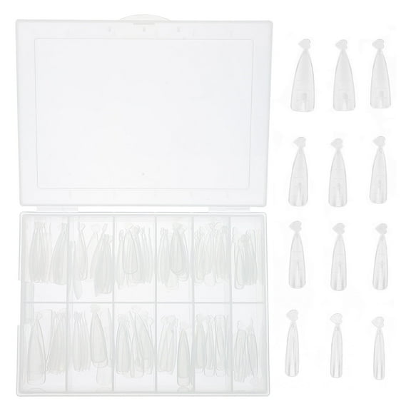 LOLIPPYY 120 Pieces Clear Full Cover Nail Tips for Women, Natural Look Perfect for Weekend, Bar, Dating