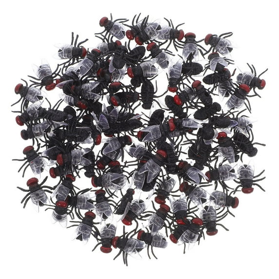 LOLIPPYY 120 Pcs Realistic Fake Flies Plastic for Party Pranks, Decorations and Fun Practical Jokes
