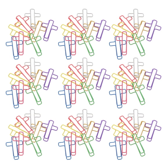 LOLIPPYY 120 Pieces Unique Cross-Shaped Paper Clips for Bible Journaling, Home Study, and Decorative Use
