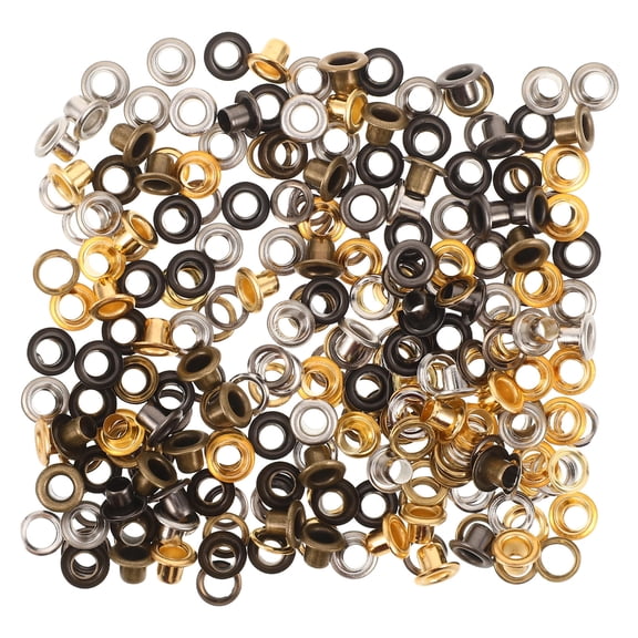 LOLIPPYY 120-Piece Metal Eyelets and Grommets Assortment in Bronze, Gunmetal, Plated for Sewing Crafts