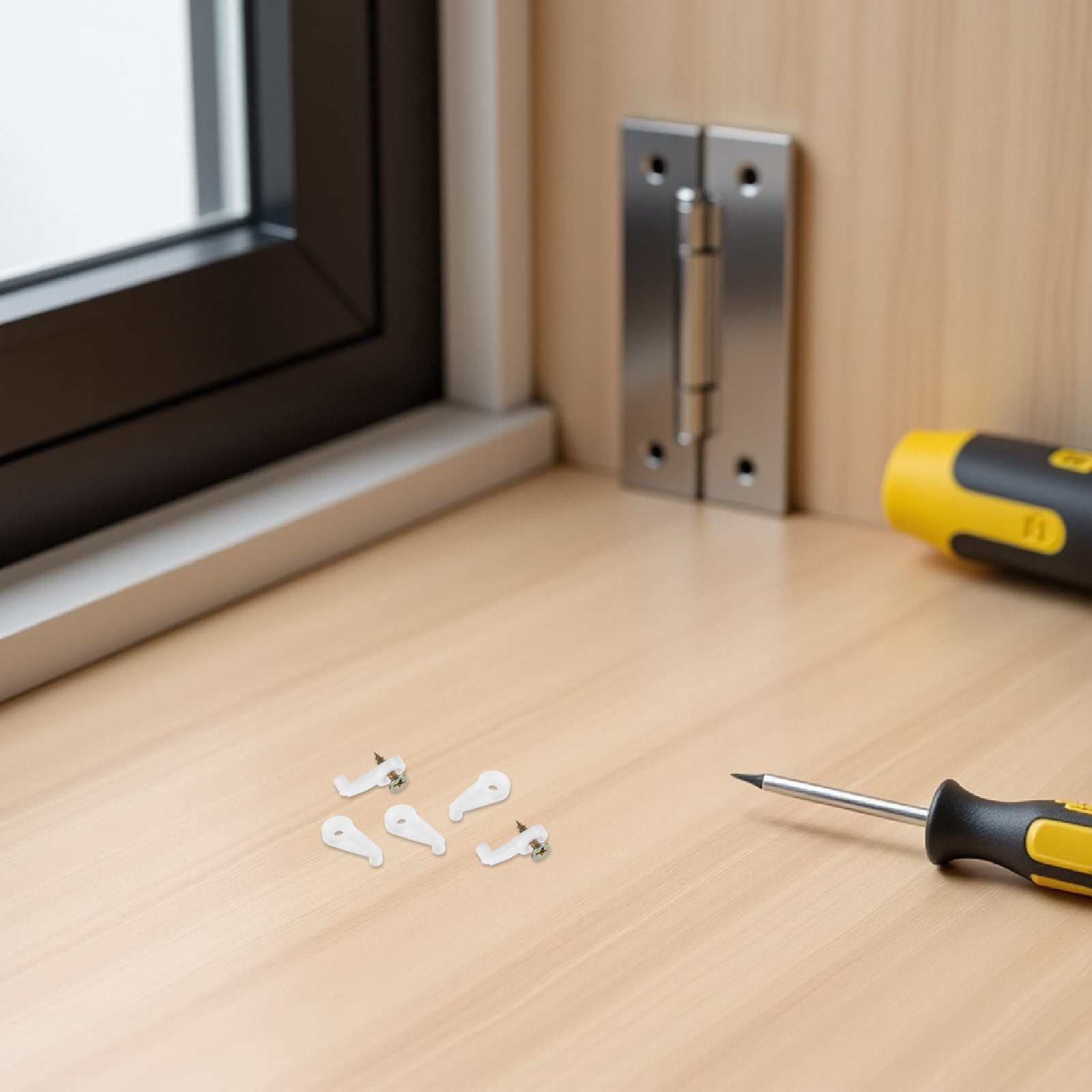 Window Screen Fasteners Clips LOLIPPYY 120Sets White Glass Panel Clips Secure Mirror Holder for ...