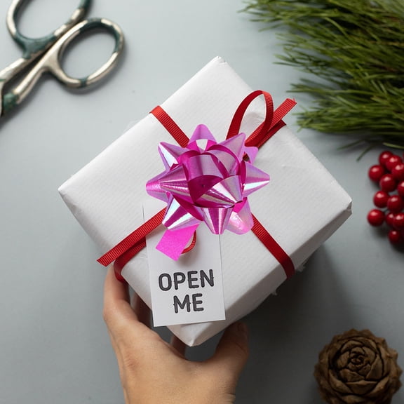 LOLIPPYY 120pcs Hand Pulling Ribbon Bows Assorted Color PP Ribbon Bows for