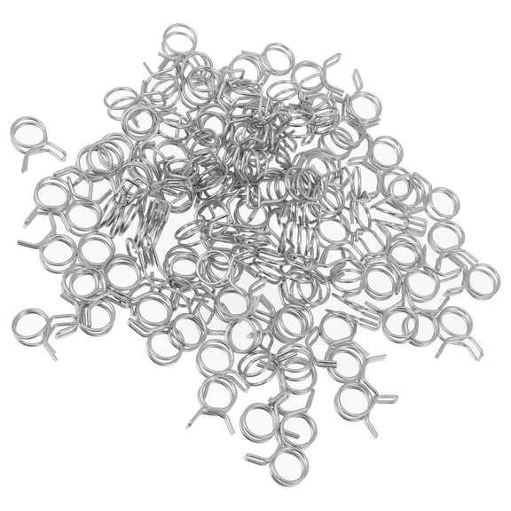 LOLIPPYY 120pcs Spring Hose Clamps Automotive for Home Use in Stainless Steel