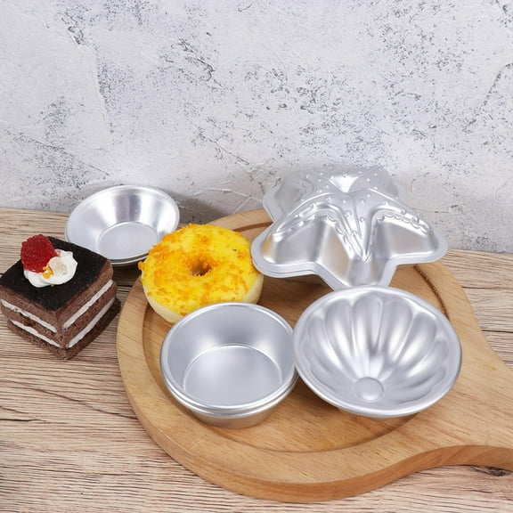 LOLIPPYY 12PCS Aluminum Bath Bomb Molds Baking Tool Set for Crafting and Baking with Heart-shaped Petal for Home Use