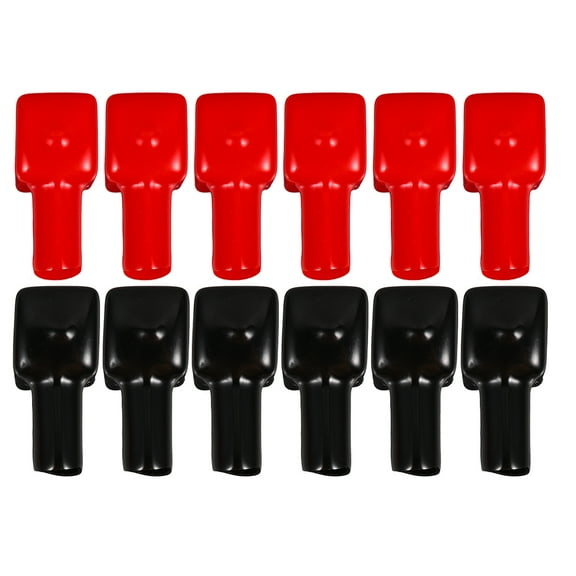 LOLIPPYY 12PCS Battery Terminal Post Covers Red PVC for Battery Protection