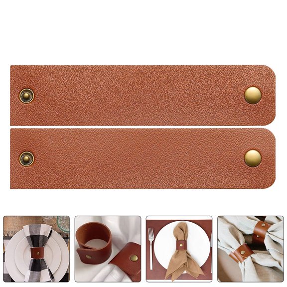 LOLIPPYY 12PCS Vintage Napkins Coffee PU Table Decoration for Hotel Table Setting