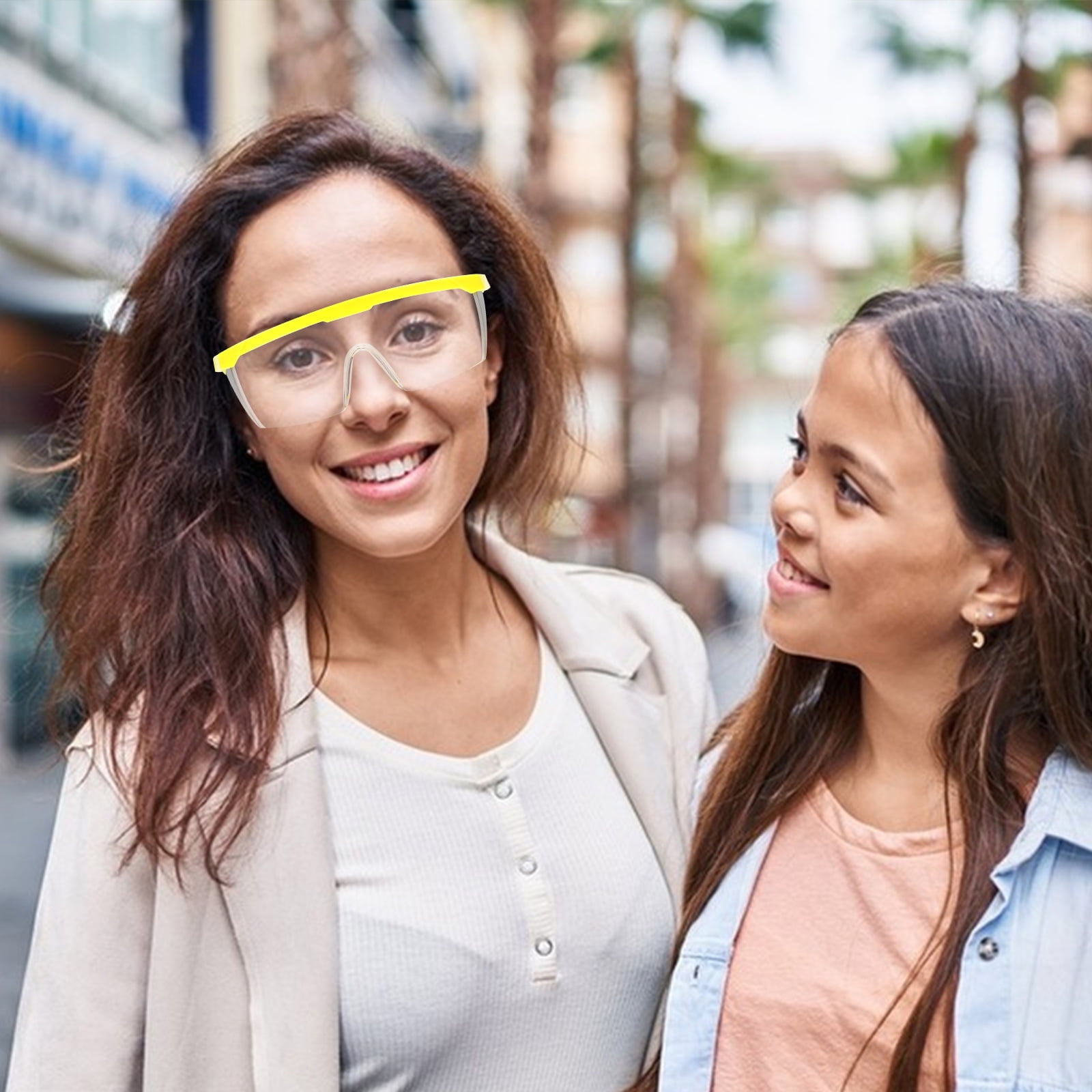 LOLIPPYY 12Pack Protective Eyeglasses Yellow Frame PC Eye Protective Outdoor Surfing Back to School