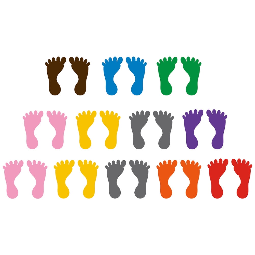 LOLIPPYY Bathroom Foot Mark Stickers Waterproof PVC for Floor ...