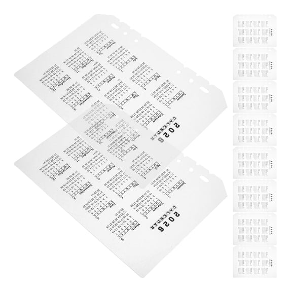 LOLIPPYY 12Pcs 2026 Monthly Planner Dividers for A5 Binder Transparent Plastic Detachable Separators
