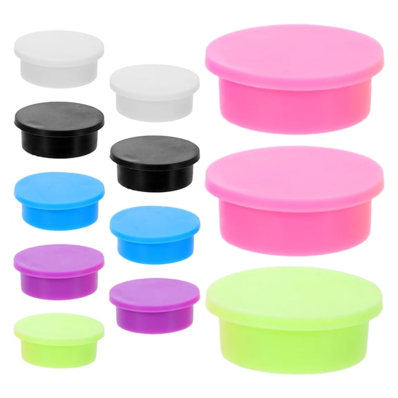 LOLIPPYY 12Pcs Airtight Vial Caps for Travel with Leakproof Protective Covers in Assorted Colors