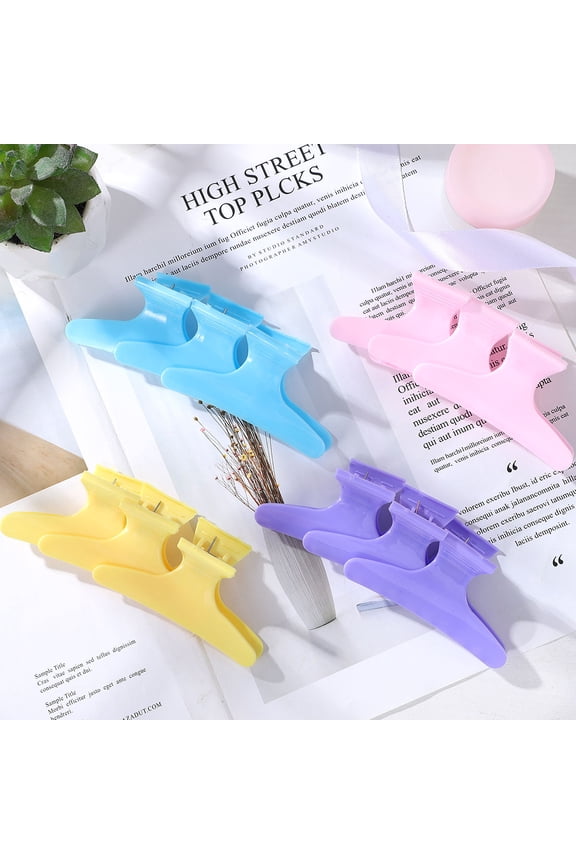 12Pcs Assorted Color Hair Claws for Firm Grip Essential for Hairstyling and Hair Management