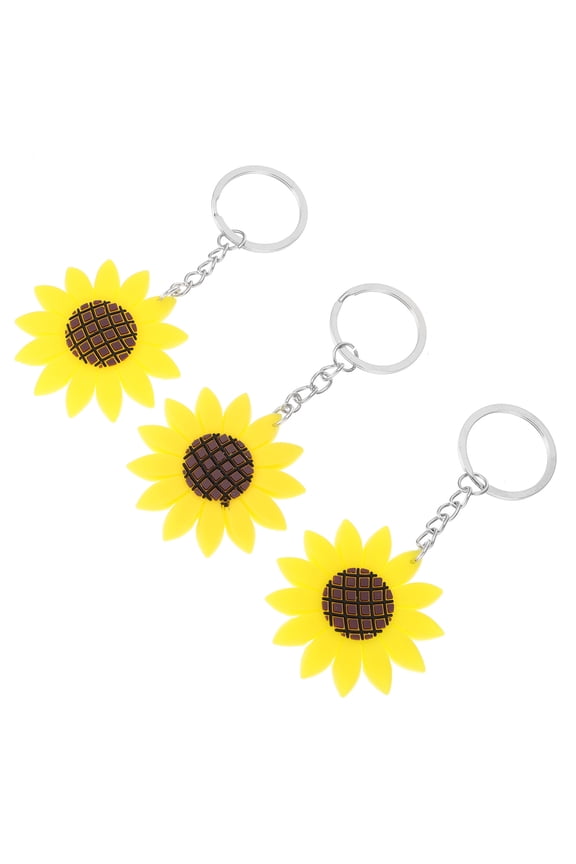 12Pcs Beautiful Sunflower Alloy Key Chains Easy to Attach Key Holder for Home and Bag