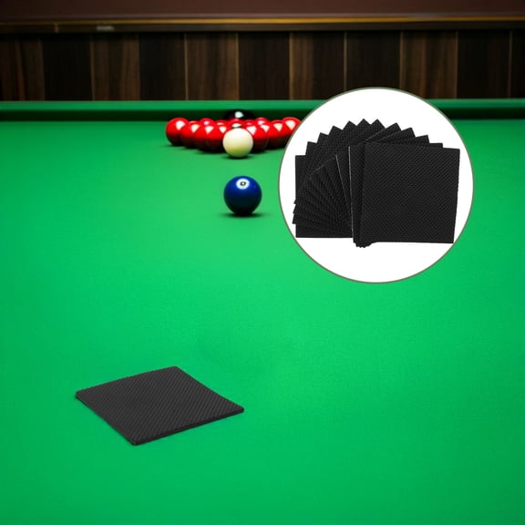 LOLIPPYY 12Pcs Billiard Table Leveling Feet Black Cuttable Foot Pads for Pool Table Leg Support