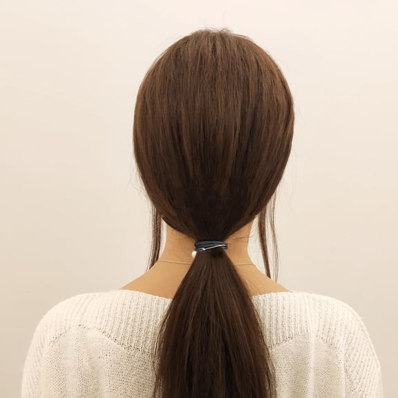 LOLIPPYY 12Pcs Ponytail Holder Hooks with Black Elastic Bands for Comfort and No Tugging