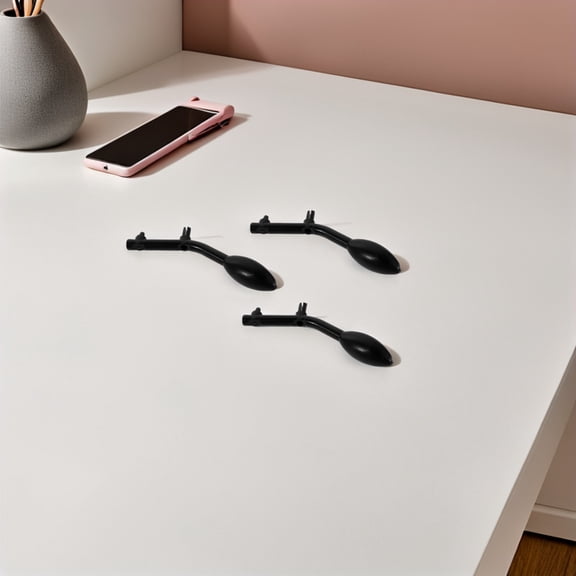 LOLIPPYY 12Pcs Black Hat Hooks Plastic Clothes Hanger Connector for Rustic Hall Tree Rack Accessories