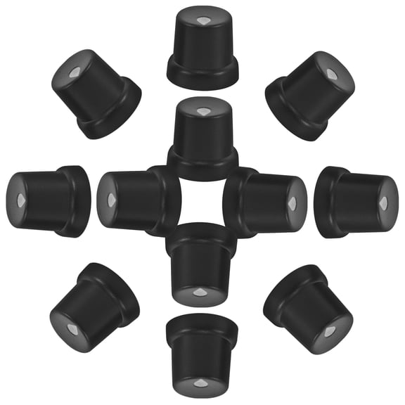 LOLIPPYY 12Pcs Black Plastic Control Knobs for Electric Guitar Volume Tone Adjustment Durable Dj Equipment Accessory