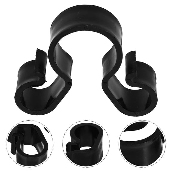 LOLIPPYY 12Pcs Black Plastic Wine Bottle Clamp Party Holder Reusable Clips for Home Use