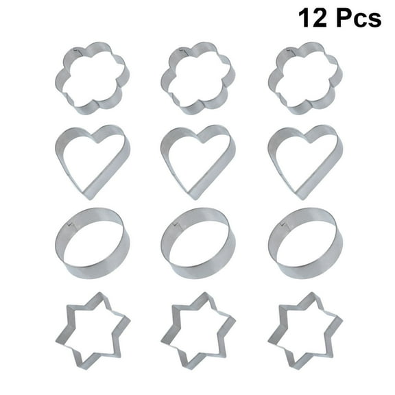 LOLIPPYY 12Pcs Cake Making Tools Silver Bakeware Set for Cooking and Professional Bakers