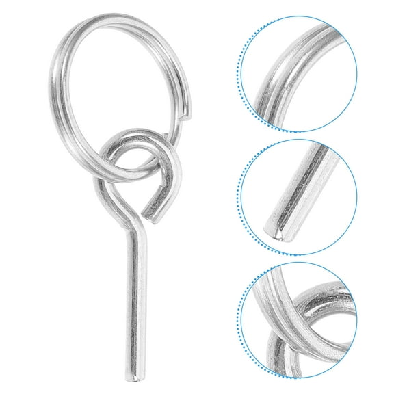 LOLIPPYY 12Pcs Camping Tent Pole Joints Silver Metal Rings for Outdoor Tent Repair and DIY Stability