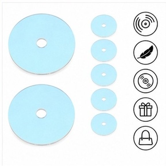 LOLIPPYY 12Pcs Cd Keychain Multi Color Retro Album Pendant Plastic Holder for Daily Carry