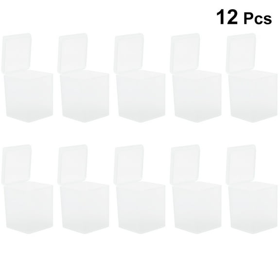 LOLIPPYY Set of 12 Clear Storage Bins with Lids, Transparent Containers for Food and Small Item Organization