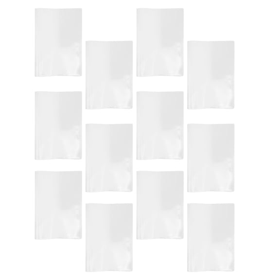 LOLIPPYY 12Pcs Clear Jelly Planner Covers Waterproof Flexible Plastic Book Protector for Notebooks