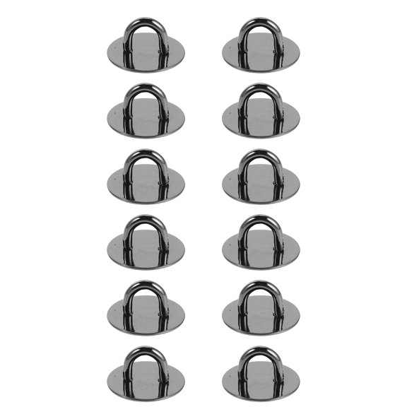 LOLIPPYY Compact Sturdy Phone Charm Hooks Black Alloy Easy Install 12Pcs