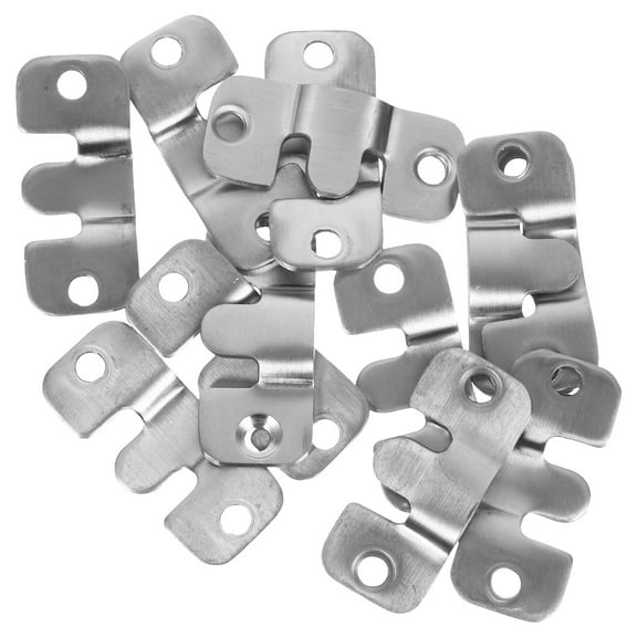 LOLIPPYY 12Pcs Compact Picture Hanging Hooks Silver Hardware for Office Use