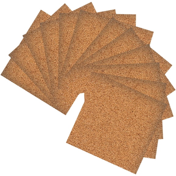 LOLIPPYY 12Pcs Cork Coasters Pads Granulated Cork Anti Skid Mats For Cafe