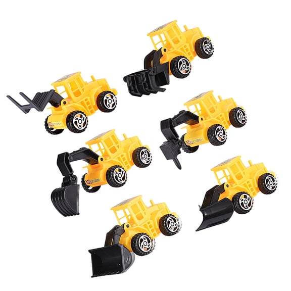 LOLIPPYY 12Pcs Creative Yellow Excavator Truck Cake Toppers Perfect for Party Supplies
