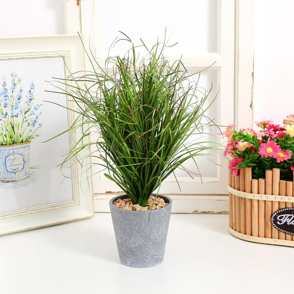 LOLIPPYY 12Pcs Decorative Grass Plastic Lifelike Simulation Plants for Market Display