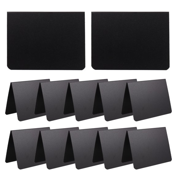 LOLIPPYY 12Pcs Desktop Blackboards Plastic Message Boards for Writing Notice and Photo Props