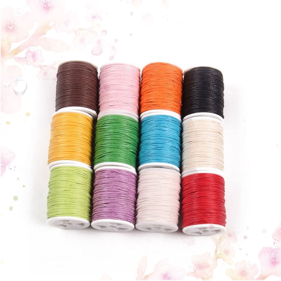 LOLIPPYY 12Pcs Durable Braided Knitting Rope in Assorted Colors for Porcelain Bundling and Decorations