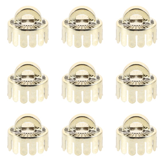 LOLIPPYY 12Pcs Durable Golden Ball Ornament Covers Perfect for DIY Pendant End Caps and Xmas Fittings