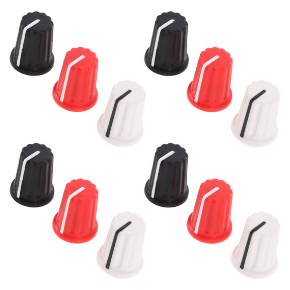LOLIPPYY 12Pcs Electric Guitar Control Knobs Replacement Parts Assorted Colors for Amplifier and Mixer