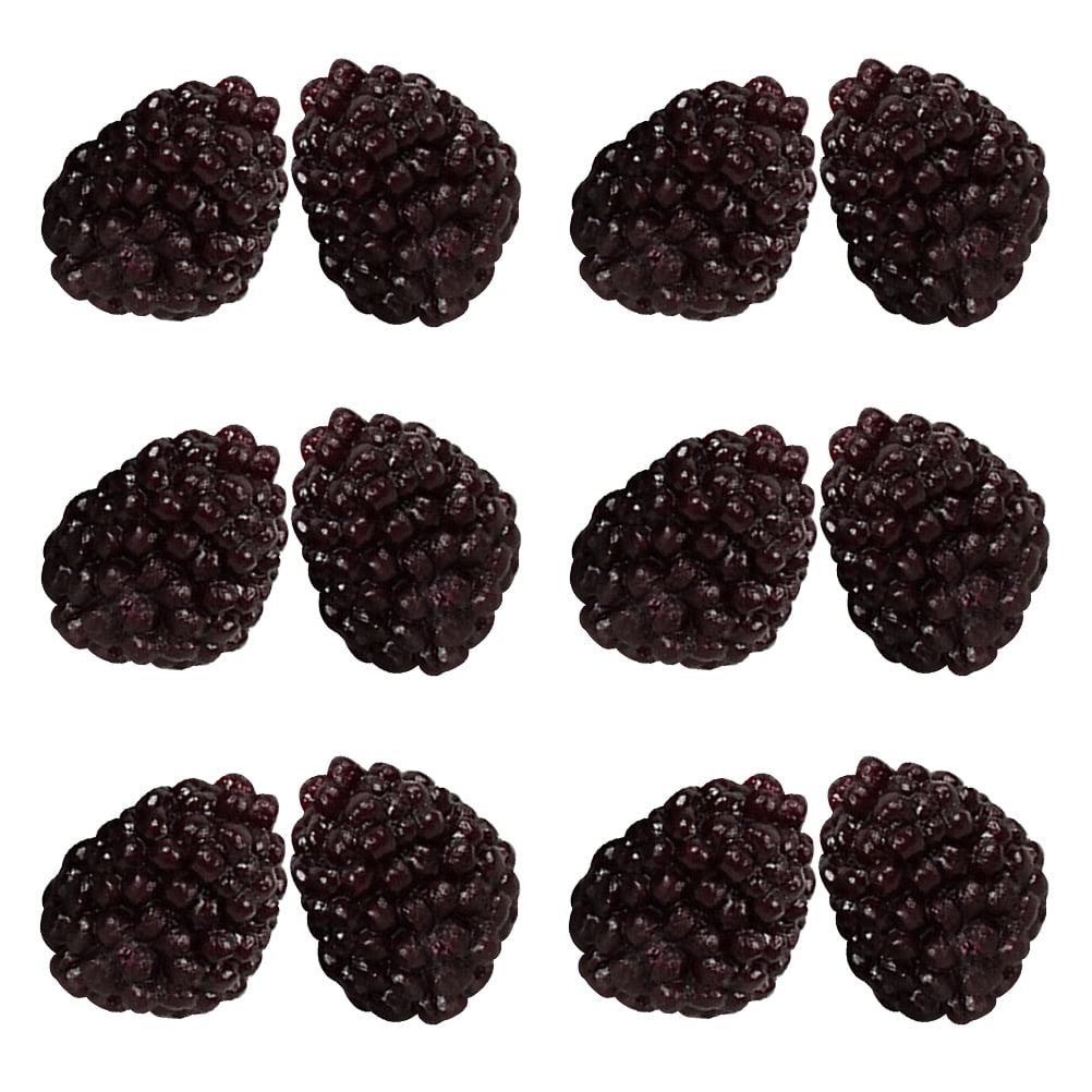 LOLIPPYY 12Pcs Fake Raspberry PVC Fruit Model Decoration for and ...