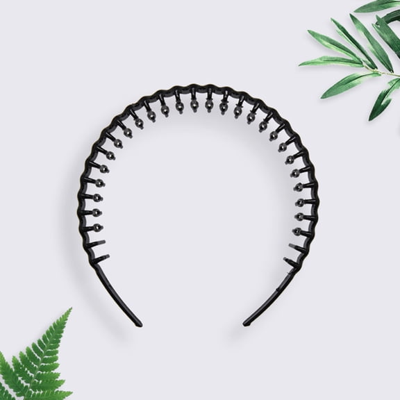 LOLIPPYY 12Pcs Fashion Hair Hoop Black Unisex Hair Band for Home and Salon Use Durable Material