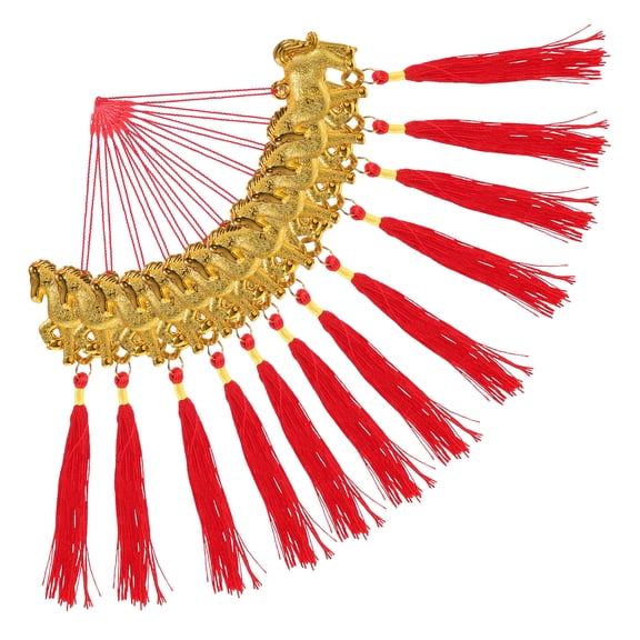 LOLIPPYY 12Pcs Festive New Year Hanging Decorations Multi Color Chinese Spring Festival Ornaments for Party