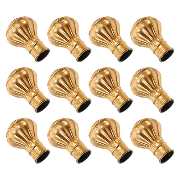 LOLIPPYY 12pcs Curtain Rod Finial Plastic Decorative End Cap for Home Office