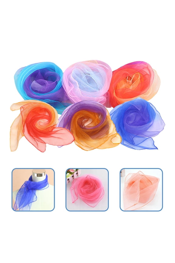 12Pcs Juggling Scarves for Performance Made of Premium Soft Chiffon Assorted Colors